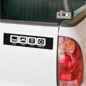 Slaapstand Eat Herhalen Bumpersticker (Op Truck)