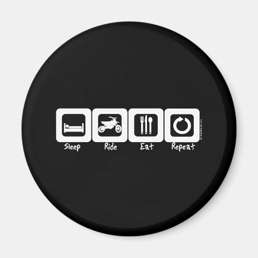 Slaapstand Eat Herhalen Magneet (Voorkant)