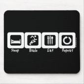 Slaapstand Eat Herhalen Muismat (Voorkant)