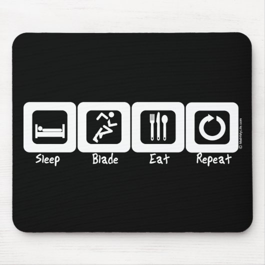 Slaapstand Eat Herhalen Muismat (Voorkant)