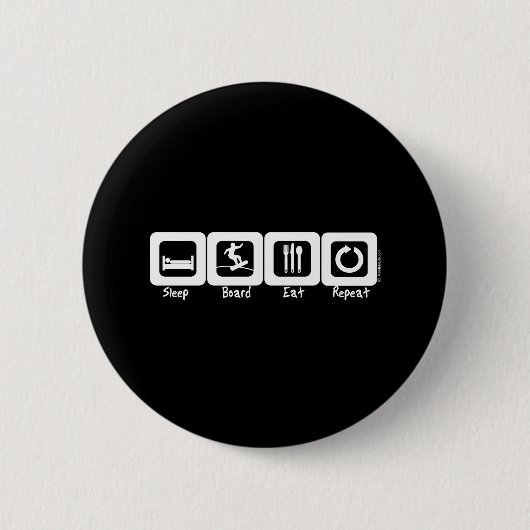 Slaapstand Eat Herhalen Ronde Button 5,7 Cm (Voorkant)