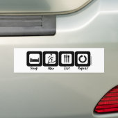 Slaapstand herhalen bumpersticker (Op auto)