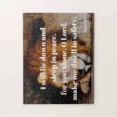 Slaapstand in veiligheidspalm 4 Bijbelverse Verse Legpuzzel (Verticaal)