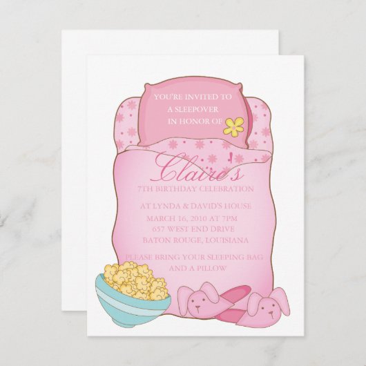 Slaapstand Kaart (Voorkant / Achterkant)