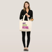 slaapstand lezen grote tote bag (Voorkant (model))