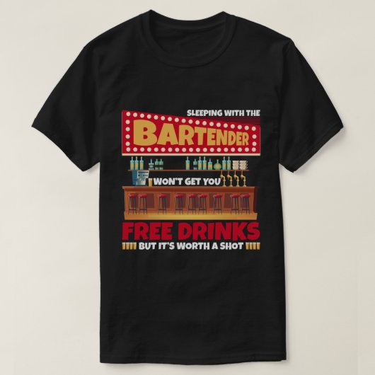 Slaapstand met draagtang Wont gratis Drink T-shirt (Design voorkant)
