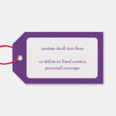 Slaapstand met kerstkat met muizen in voorraad cadeaulabel (Achterkant Horizontaal)