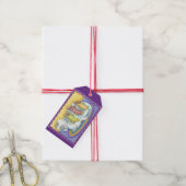 Slaapstand met kerstkat met muizen in voorraad cadeaulabel (Met Touw)