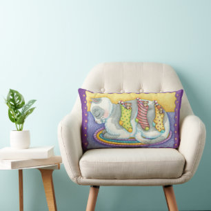 Slaapstand met kerstkat met muizen in voorraad kussen