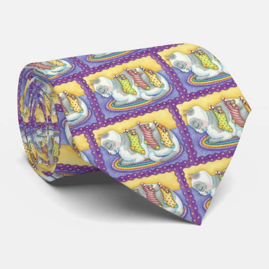 Slaapstand met kerstkat met muizen in voorraad stropdas (Opgerold)