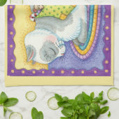 Slaapstand met kerstkat met muizen in voorraad theedoek (Gevouwen)