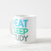 Slaapstand onderzoek Funny Quotes met alk-effect Koffiemok (Voorkant links)