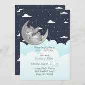 Slaapstand op Baby shower Kaart (Voorkant / Achterkant)