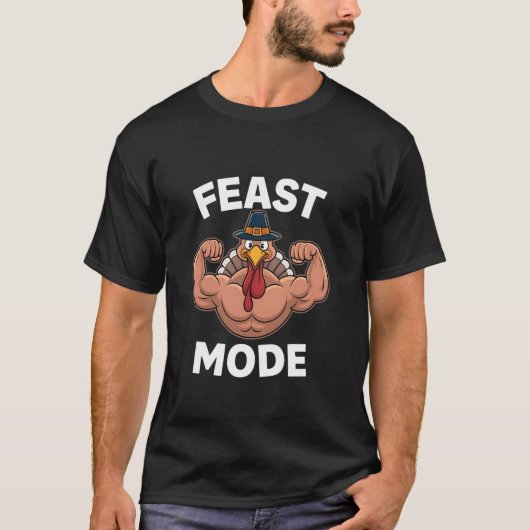 Slaapstand op de Thanksgiving van de Turkse spiere T-shirt (Voorkant)