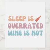 Slaapstand overschatte wijn is Opmerking - Wijnlab Wijn Etiket (Enkel label)