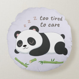 Slaapstand Panda – Knuffelige Lui Beer Kunst Rond Kussen