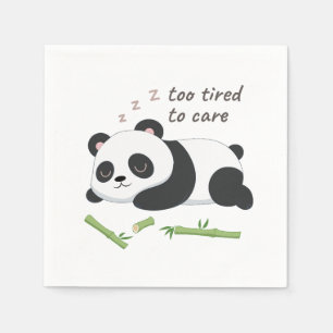 Slaapstand Panda – Knuffelige Lui Beer Kunst Servet