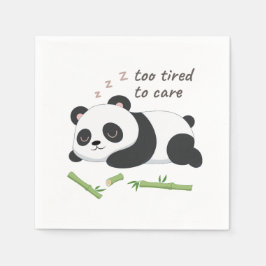 Slaapstand Panda – Schattigee luie Beer kunst Servet