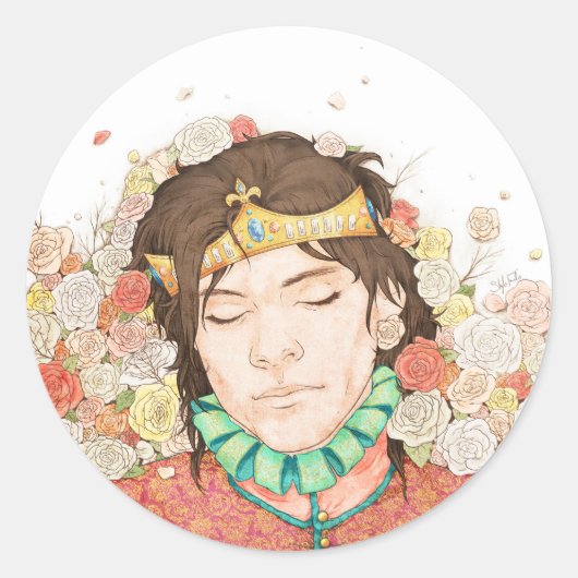 Slaapstand Ronde Sticker (Voorkant)