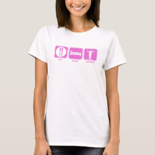 slaapstand roze t-shirt