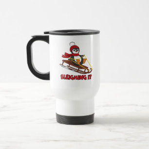 Slaapstand - Sneeuwslaapstand Cute Penguin Winter Reisbeker