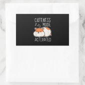 Slaapstand van de cute Pet Hamster Rechthoekige Sticker (Tas)