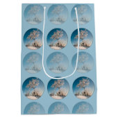 Slaapstand van de skiër medium cadeauzakje (Achterkant)