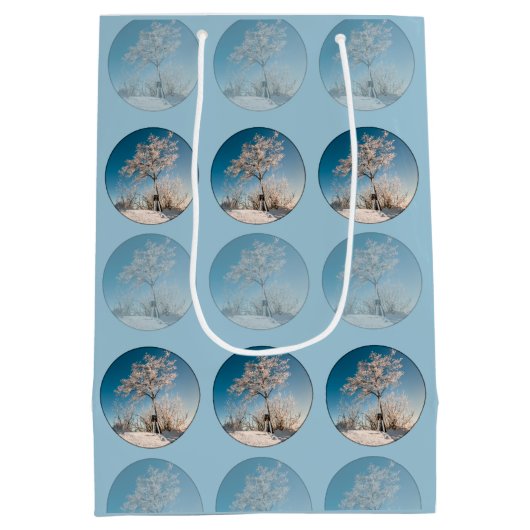 Slaapstand van de skiër medium cadeauzakje (Achterkant)