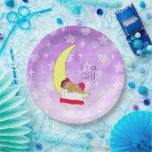 Slaapstand van het meisje met de nerf op het Baby  Papieren Bordje (Feest)