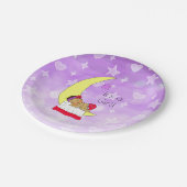 Slaapstand van het meisje met de nerf op het Baby  Papieren Bordje (Gekanteld)