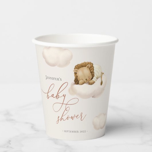 Slaapstand voor Baby shower Papieren Bekers (Voorkant)