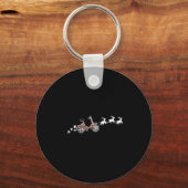 Slaapstand voor kerstkerstmis met fiets - Funny Bi Sleutelhanger (Voorkant)