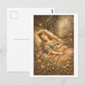Slaapster in vintage-stijl briefkaart (Voorkant / Achterkant)
