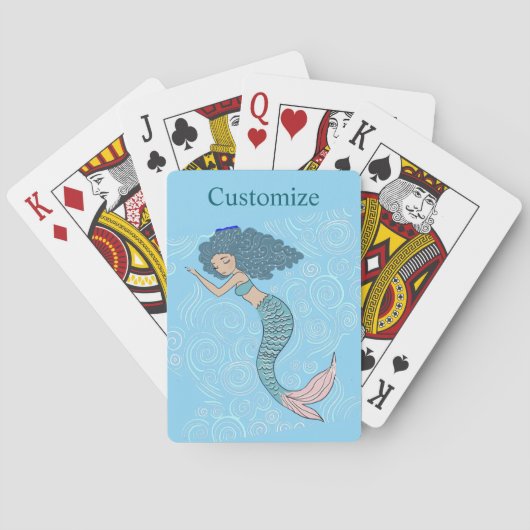 Slaapster Meermin Donderbaai Pokerkaarten (Achterkant)