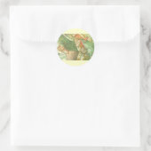Slaapster Prinses, Klassiek Sprookje Ronde Sticker (Tas)