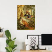Slaapster, Victoriaanse Sprookjes Vintage Poster (Thuiskantoor)