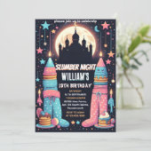 Slaapsterren Slaapfeestje Slumber Party 13e verjaa Kaart (Staand voorkant)