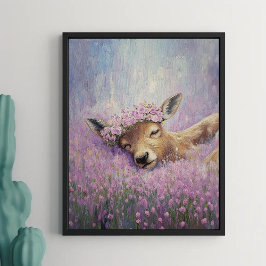 Slaapstokken in Flowers Field Poster