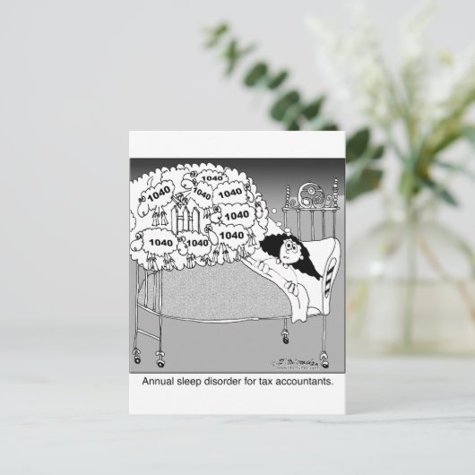 Slaapstoornis belastingboekhouders briefkaart (Staand voorkant)