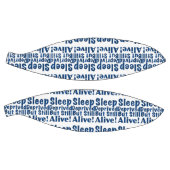 Slaapstoornis maar leef nog steeds in donkerblauw mini basketbal (Panelen)