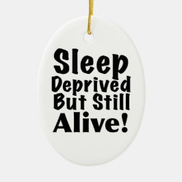 Slaapstoornis, maar leeft nog steeds keramisch ornament