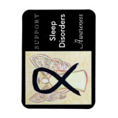Slaapstoornissen Bewustheid Ribbon Angel Magnet Magneet (Verticaal)