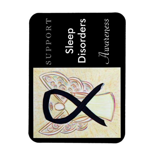 Slaapstoornissen Bewustheid Ribbon Angel Magnet Magneet (Verticaal)