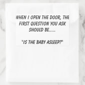 "Slaapt de baby" Sticker (Tas)