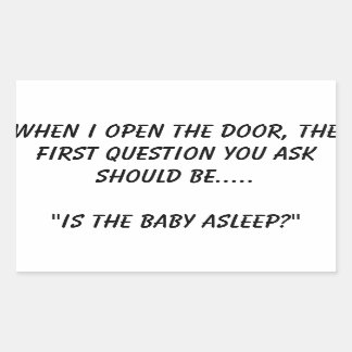 "Slaapt de baby" Sticker