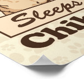 Slaapt Met Chihuahuas Hond Poster (Hoek)