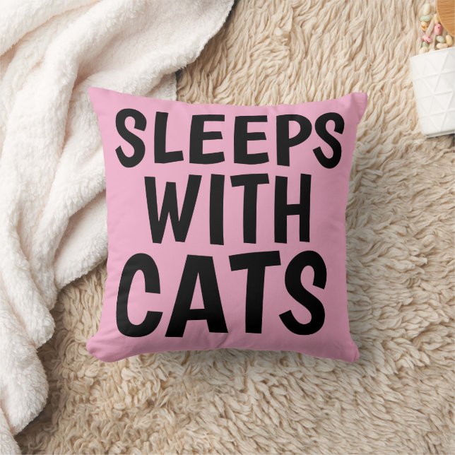 SLAAPT MET KATTEN kattenkussen Kussen (Deken)