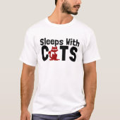 slaapt met katten t-shirt (Voorkant)