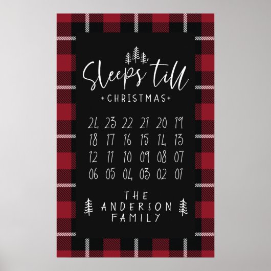 Slaapt tot Kerstmis modern minimalistisch boerderi Poster (Voorkant)