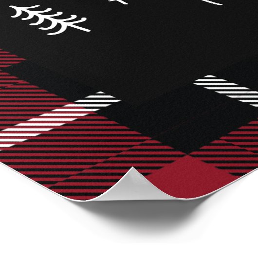 Slaapt tot Kerstmis modern minimalistisch boerderi Poster (Hoek)